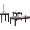 3- Piece Maysville Faux Marble Black Occasional Table Set