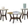 Fantell Dark Brown 3-Piece Occasional Table Set -Franklin Sales Store 810408972 1