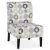 Triptis Charcoal & Tan Starburst Armless Accent Chair -Franklin Sales Store 810431391 2