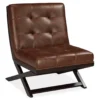 Sidewinder Brown Faux Leather Accent Chair 1 Sidewinder Brown Faux Leather Accent Chair -Franklin Sales Store 810431434 2