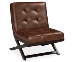 Franklin Sales Store 24 Sidewinder Brown Faux Leather Accent Chair