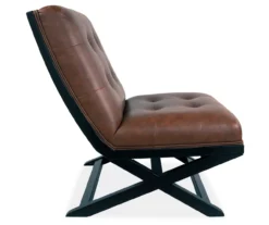 Sidewinder Brown Faux Leather Accent Chair 10 Sidewinder Brown Faux Leather Accent Chair -Franklin Sales Store 810431434 4