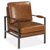 Peacemaker Brown Faux Leather Accent Chair 1 Peacemaker Brown Faux Leather Accent Chair -Franklin Sales Store 810431436 2