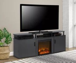 63" Gray Electric Fireplace Console -Franklin Sales Store 810434050 1