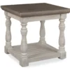 Havalance Gray & White Two-Tone End Table -Franklin Sales Store 810458274 1
