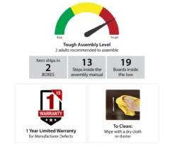 63" Rollins Espresso Electric Fireplace Console -Franklin Sales Store 810464962 6