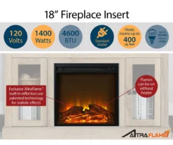 47" Grandcastle Espresso Electric Fireplace Console -Franklin Sales Store 810464966 A0 4