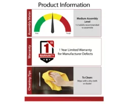 Ameriwood 47" Grandcastle Electric Fireplace Console -Franklin Sales Store 810464997 6