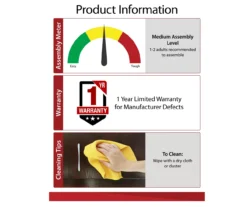 Ameriwood 47" Grandcastle Electric Fireplace Console -Franklin Sales Store 810464998 6
