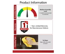 47" Grandcastle Rustic Gray Electric Fireplace Console -Franklin Sales Store 810465006 5