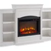 69" Shoreleaf White Mantel Electric Fireplace -Franklin Sales Store 810465035 5