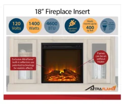 59" Roxbury Black Electric Fireplace Console -Franklin Sales Store 810465038 4