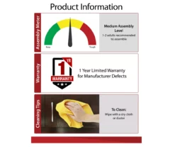 59" Roxbury Black Electric Fireplace Console -Franklin Sales Store 810465038 6