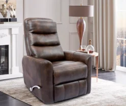 Real Living Bolero Faux Leather Swivel Glider Recliner -Franklin Sales Store 810499151 1