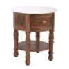 Marble & Mango Wood End Table -Franklin Sales Store 810511007 2