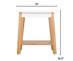 White Square Side Table -Franklin Sales Store 810513568 3