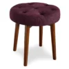 Penelope Eggplant Tufted Stool -Franklin Sales Store 810513574 2