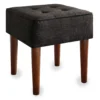 Aria Charcoal Grey Tufted Stool -Franklin Sales Store 810513578 2