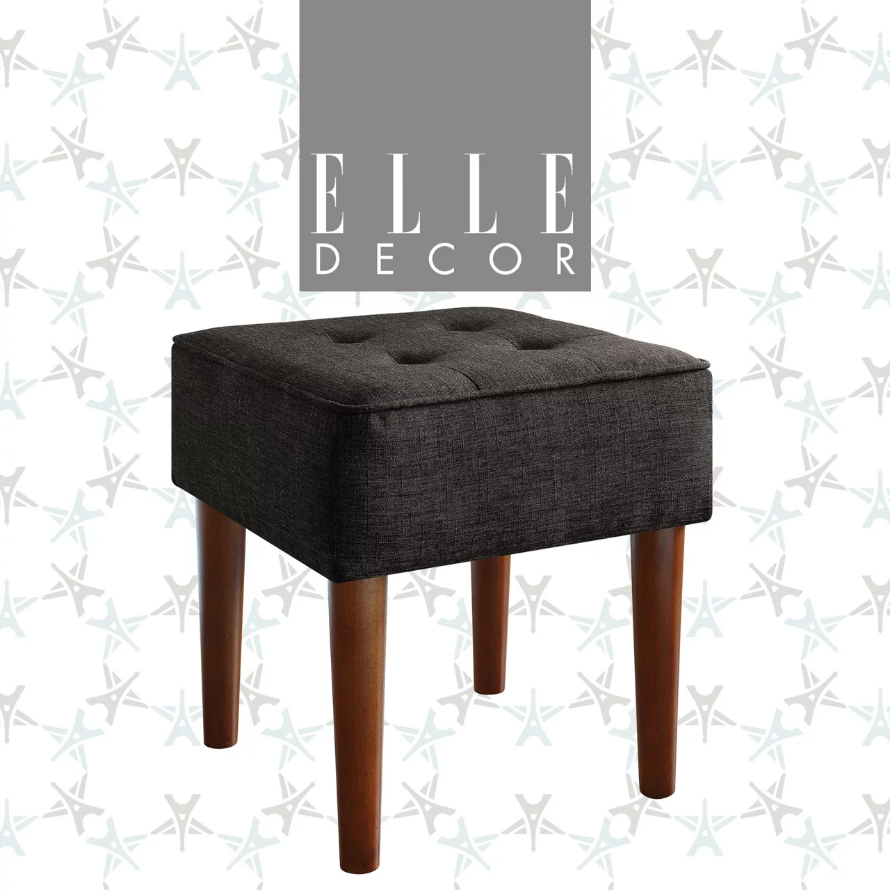 Aria Charcoal Grey Tufted Stool 8 Aria Charcoal Grey Tufted Stool - Image 6