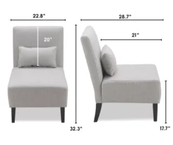 Serta Palisades Slipper Chair With Pillow -Franklin Sales Store 810513584 5