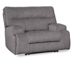 Coombs Charcoal Wide Seat Power Recliner -Franklin Sales Store 810519706 1