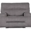 Coombs Charcoal Wide Seat Power Recliner -Franklin Sales Store 810519706