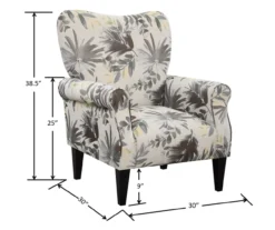 Willow River Lincoln Floral Accent Chair 30 Willow River Lincoln Floral Accent Chair -Franklin Sales Store 810519969 4