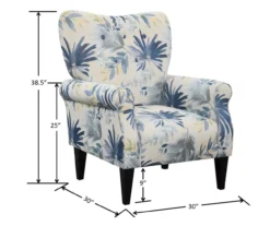 Willow River Lincoln Floral Accent Chair 36 Willow River Lincoln Floral Accent Chair -Franklin Sales Store 810519970 4