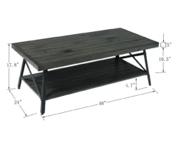 Pomona Antique Gray Coffee Table -Franklin Sales Store 810520047 3