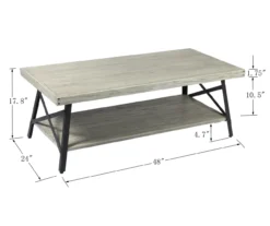 Pomona Light Gray Coffee Table -Franklin Sales Store 810520052 3