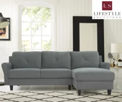 Hayward Gray Rolled Arm Sectional -Franklin Sales Store 810524579 10