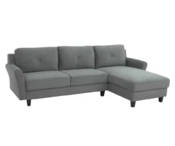 Hayward Gray Rolled Arm Sectional -Franklin Sales Store 810524579 3