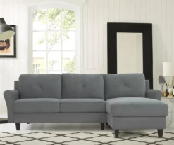 Hayward Gray Rolled Arm Sectional -Franklin Sales Store 810524579 9