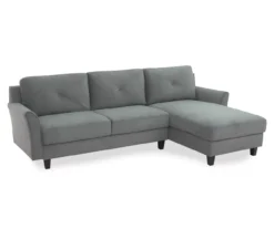 Hayward Gray Curved Arm Sectional -Franklin Sales Store 810524580 2