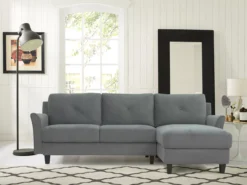 Hayward Gray Curved Arm Sectional -Franklin Sales Store 810524580 71