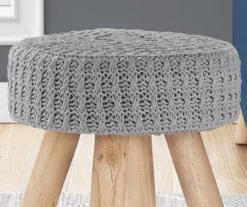 Wooden Leg Upholstered Ottoman -Franklin Sales Store 810533423 4