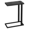 Black Reclaimed Wood Look C Side Table