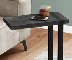 Black Reclaimed Wood Look C Side Table -Franklin Sales Store 810533449 4