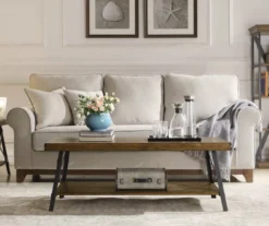 Pomona Pine Brown & Steel Gray 24" Wood Open-Shelf End Table -Franklin Sales Store 810535748 11