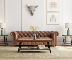 Pomona Pine Brown & Steel Gray 24" Wood Open-Shelf End Table -Franklin Sales Store 810535748 8