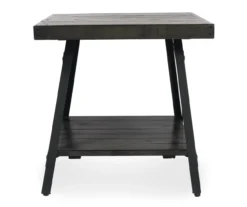 Pomona Gray & Steel Gray 24" Wood Open-Shelf End Table -Franklin Sales Store 810535749 4
