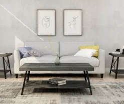 Pomona Gray & Steel Gray 24" Wood Open-Shelf End Table -Franklin Sales Store 810535749 8