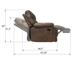 Brown Microfiber Swivel Gliding Recliner -Franklin Sales Store 810535760 A7 2