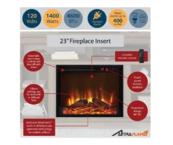 Flaxton Graphite Gray Electric Corner Fireplace Console -Franklin Sales Store 810538183 4