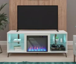 Newland White Electric Fireplace Console -Franklin Sales Store 810538184 1