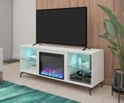 Newland White Electric Fireplace Console -Franklin Sales Store 810538184 2
