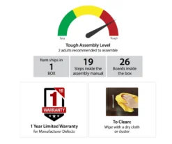 70" Fowler Black Electric Fireplace Console 13 70" Fowler Black Electric Fireplace Console -Franklin Sales Store 810538243 6