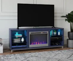 70" Intrepid Navy Deluxe Electric Fireplace Console 10 70" Intrepid Navy Deluxe Electric Fireplace Console -Franklin Sales Store 810538244 1
