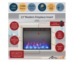 70" Intrepid Navy Deluxe Electric Fireplace Console 12 70" Intrepid Navy Deluxe Electric Fireplace Console -Franklin Sales Store 810538244 5