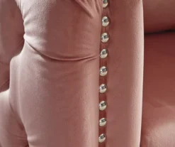 Lizmont Blush Tufted Velvet Accent Chair -Franklin Sales Store 810542292 6